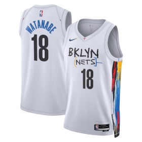 Dres Brooklyn Nets Yuta Watanabe 18 Nike 2022-23 City Edition Bijela Swingman